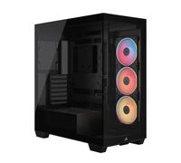 CORSAIR 3500X LX-R RGB iCUE Link Caja de PC Semitorre - 3 Ventiladores LX120-R RGB preinstalados, Incluye iCUE Link System Hub, Puede Incluir hasta 10 Ventiladores de 120mm - Negro