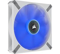 Corsair ML140 LED ELITE, 140 mm Ventilador PWM LED Azul (Tecnología AirGuide, Rodamiento de Levitación Magnética, Funciona a Velocidades 1.600 RPM, Ocho LED) Paquete Simple, Estructura en Blanco