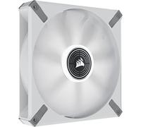 Corsair ML140 LED ELITE, 140 mm Ventilador PWM LED Blanco (Tecnología AirGuide, Rodamiento de Levitación Magnética, Funciona a Velocidades 1.600 RPM, Ocho LED) Paquete Simple, Estructura en Blanco