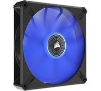 Corsair ML140 LED ELITE, 140 mm Ventilador PWM (Tecnología AirGuide, Rodamiento de Levitación Magnética, Funciona a Velocidades 1.600 RPM, Ocho LED) Paquete Simple, Negro/Azul