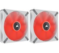 Corsair ML140 LED ELITE Premium 140 mm Ventilador Blanco PWM Levitación Magnética LED Rojo (Paquete de 2)