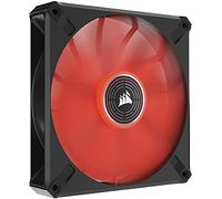 CORSAIR ML140 LED ELITE, ventilador LED rojo de levitación magnética de 140 mm con tecnología AirGuide, paquete simple