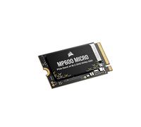 Corsair MP600 Micro 1TB M.2 NVMe PCIe x4 Gen4 2 SSD - M.2 2242 - hasta 5.100MB/seg Lectura Secuencial - NAND 3D TLC Alta Densidad - Compatible con Lenovo Legion Go y Thin PCIe 4.0 Portátiles - Negro