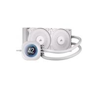 Corsair Nautilus 240 RS LCD Refrigeración líquida de CPU - Pantalla LCD IPS de 2,1", 240mm AIO, Bajo Ruido, Daisy-Chain, Intel LGA 1851/1700, AMD AM5/AM4 - Incluye 2 Ventiladores RS120 - Blanco