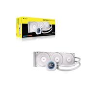Corsair Nautilus 360 RS LCD Refrigeración líquida de CPU - Pantalla LCD IPS de 2,1", 360mm AIO, Bajo Ruido, Daisy-Chain, Intel LGA 1851/1700, AMD AM5/AM4 - Incluye 2 Ventiladores RS120 - Blanco
