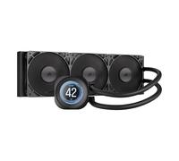 Corsair Nautilus 360 RS LCD Refrigeración líquida de CPU - Pantalla LCD IPS de 2,1",360mm AIO, Bajo Ruido, Daisy-Chain, Intel LGA 1851/1700, AMD AM5/AM4 - Incluye 3 Ventiladores RS120 - Negro