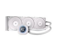 Corsair Nautilus 360 RS LCD Refrigeración líquida de CPU - Pantalla LCD IPS de 2,1", 360mm AIO, Bajo Ruido, Daisy-Chain, Intel LGA 1851/1700, AMD AM5/AM4 - Incluye 2 Ventiladores RS120 - Blanco