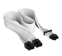 Corsair Premium PCIe 5.0 de 600 W/Cable PSU Gen 5 12VHPWR - Apto para PCU Type-4 Mediante Conector PCIe Doble de 8 Patillas - Conector de 12+4 Patillas - Fundas Paracord con Malla - Blanco