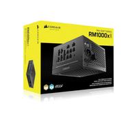 CORSAIR RM1000x Shift (2025) Fuente de Alimentación ATX Totalmente Modular - Interfaz Lateral Modular, 12V-2x6, ATX 3.1 y PCIe 5.1, Condensadores de 105°C, Cybenetics Gold - Negro