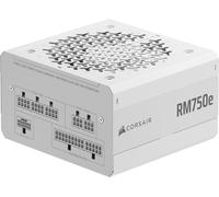 CORSAIR RM750e (2025) Fuente de Alimentación ATX Totalmente Modular de Bajo Ruido con Cable 12V-2x6 - Compatible con ATX 3.1 y PCIe 5.1, Eficiencia Cybenetics Gold, Condensadores a 105°C - Blanco