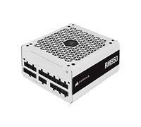 Corsair RM850 2021, 850 Watts 80 Plus Gold Fuente de Alimentación ATX Totalmente Modular, Conectores Triples EPS12V, Poco Ruido, Modo de Zero RPM, Condensadores de 105 °C, Blanco