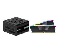 CORSAIR RM850e (2025) Fuente de alimentación ATX Totalmente Modular de bajo Ruido + Vengeance RGB DDR5 RAM 32GB (2x16GB) 6000MHz CL30 AMD Expo Intel XMP 3.0 Memoria de Ordenador de Sobremesa Paquete