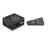 CORSAIR RM850x Fuente de Alimentación ATX Totalmente Modular de Bajo Ruido + Vengeance DDR5 RAM 32GB (2x16GB) 6000MHz CL30 AMD Expo Intel XMP 3.0 Memoria de Ordenador de Sobremesa Paquete