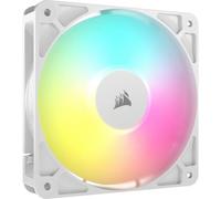 CORSAIR RS120 ARGB 120 mm PWM Ventilador - Conexión en Cadena - Bajo Nivel de Ruido - Rodamiento de Cúpula Magnética - Paquete Sencillo - Blanco