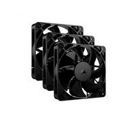 CORSAIR RS120 120 mm PWM Ventiladores - Conexión en Cadena - Bajo Nivel de Ruido - Rodamiento de Cúpula Magnética - Paquete Triple - Negro