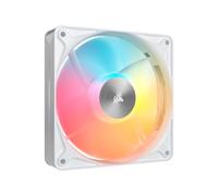 CORSAIR RS120 II ARGB 120mm Ventilador Único - Bajo Ruido - Blanco | PWM, Conexión en Cadena, Cojinetes de Cúpula Magnéticos, Modo Zero RPM