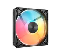 CORSAIR RS120 II ARGB 120mm Ventilador Único - Bajo Ruido - Negro | PWM, Conexión en Cadena, Cojinetes de Cúpula Magnéticos, Modo Zero RPM