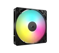 CORSAIR RS140 ARGB 140 mm PWM Ventilador - Conexión en Cadena - Bajo Nivel de Ruido - Rodamiento de Cúpula Magnética - Paquete Sencillo - Negro