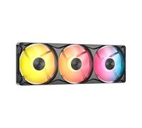CORSAIR RS360 II ARGB 360mm Marco Unificado 3 Ventiladores - Negro | PWM, Bajo Ruido, Conexión en Cadena, Cojinetes de Cúpula Magnéticos, Modo Zero RPM