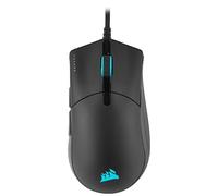 Corsair SABRE RGB PRO CHAMPION SERIES Ratón para Juegos, Forma Ergonómica para eSports, Peso ligero de 74 g, Cable Flexible Paracord, Botones CORSAIR QUICKSTRIKE con Clic Inmediato, Negro