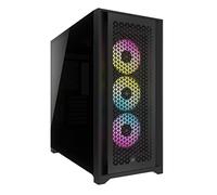 Corsair Semitorre iCUE 5000D RGB Airflow, 3 Ventiladores AF120 RGB Elite - Controlador iCUE Lighting Node Pro - Diseño de Alto Flujo de Aire - Negro