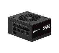 CORSAIR SF750 (2024) Fuente de alimentación ATX 80 Plus Platinum Totalmente Modular de bajo Ruido - Compatible con ATX 3.0 - Listo para PCIe 5.0 - Soporte SFX-a ATX Incluido - Negro