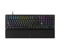 Corsair Teclado mecánico K70 CORE RGB para juegos, interruptores lineales rojos MLX prelubricados, amortiguación de sonido, esfera de control multimedia, compatible con iCUE