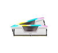 CORSAIR Vengeance RGB DDR5 RAM 32GB (2x16GB) hasta 6000MHz CL30 Intel XMP 3.0 Memoria de Ordenador de Sobremesa - Blanco (CMH32GX5M2B6000C30W)