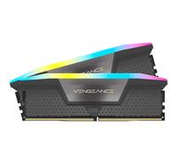 CORSAIR Vengeance RGB DDR5 64GB (2x32GB) 6000MHz C40 Memoria de Sobremesa de Alto Rendimiento - Compatible con AMD Expo e Intel XMP 3.0 - Gris (CMH64GX5M2D6000Z40)