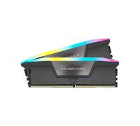 CORSAIR Vengeance RGB DDR5 RAM 64GB (2x32GB) 6000MHz CL38-44-44-96 1.35V AMD Expo Intel XMP 3.0 Memoria de Ordenador de Sobremesa - Gris (CMH64GX5M2B6000Z38)