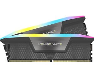 Corsair Vengeance RGB DDR5 64GB (2x32GB) 5600Mhz C40 Memoria optimizada de AMD (Iluminación dinámica RGB en Diez Zonas, Regulación de Voltaje a Bordo, Compatibilidad con AMD Expo) Gris Frío