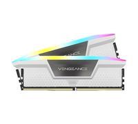 CORSAIR Vengeance RGB DDR5 RAM 32GB (2x16GB) 6000MHz CL30 Intel XMP iCUE Memoria de Ordenador Compatible - Blanco (CMH32GX5M2B6000C30W)
