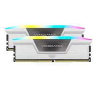 CORSAIR Vengeance RGB DDR5 RAM 64GB (2x32GB) 6000MHz CL30 Intel XMP iCUE Memoria de Ordenador Compatible - Blanco (CMH64GX5M2B6000C30W)