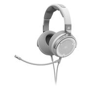 Corsair Virtuoso Pro Auriculares con Cable y Parte Posterior Abierta para Juegos - Micrófono Unidireccional Extraíble - Transductores de Audio de Grafeno 50mm - Blanco