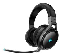 Corsair VIRTUOSO RGB WIRELESS, Auriculares para Juegos de Alta Fidelidad, Envolvente e Inmersivo 7.1, Micrófono Extraíble y Omnidireccional, para PC, PS4, Switch y Móviles, Negro