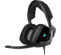 Corsair VOID ELITE RGB USB Auriculares para Juegos (7.1 Sonido envolvente, Micrófono omnidireccional, Personalizable Iluminación, Microfibra de rejilla almohadillas, Construcción aluminio) Negro