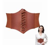 Corsé bajo el pecho para mujer, disfraz de pirata, parte superior para mujer, ropa vikinga medieval, corsé con cinturón, corsé marrón, corsé de piel pirata, Halloween, para festivales, ropa