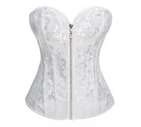 Corsé de encaje para mujer, corsé gótico, 01 blanco, 5X-Large
