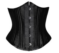 Corsé de satén genérico para mujer - Classic Overbust Waist Cincher with Front Busk & Back Lace-Up, Sexy Bustier for Waist Training, Gothic Costume Halloween Daily Wear