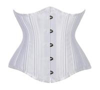 Corsé de satén genérico para mujer - Classic Overbust Waist Cincher with Front Busk & Back Lace-Up, Sexy Bustier for Waist Training, Gothic Costume Halloween Daily Wear