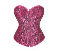 Corsé Disfraz de Halloween para mujer, un vestido de jacquard de moda para mujer, para adelgazar el abdomen, moldear el cuerpo y tonificar el pecho, Rosa., 3XL