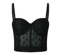 Corsé genérico para mujer con diseño de luna y tul para estilo poético y formación, Le Noir, M