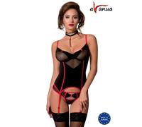 Corsé Negro Elegante con Transparencias | Pura Tentación