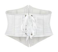 Corsé para mujer, faja para el vientre para mujer, sello de cintura y soporte para el pecho, elegante diseño de corsé de corte, blanco, S