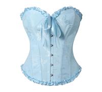 Corsé para mujer, talla grande, corsé deshuesado, lencería moldeadora, lencería floral con cordones, ribete peludo push up, disfraz de Papá Noel, Navidad
