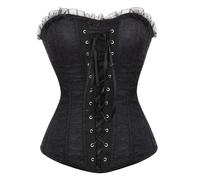 Corset de Mujer Top,Encaje Bustier Mujer Sexy,Corsé Atractivo Adelgazar,Corset Vestir Gótico,Elegantes Corsé Reductor Abdomen Halloween, Carnava Fiestas Cosplay Ropa Sin Tirantes Al Aire Libre