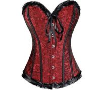 Corset Medieval Mujer Negro Corsé Corpiño de de Encaje Frente Abierto Bustiers con Tirantes Top Palabra de Honor Mujeres,Goth, Patrón de Bordado,Mujeres Fajas Bustier Gótico Encaje Vientre Plano Dieta