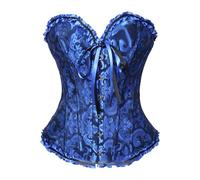 Corset Negro Disfraz Mujer Corse Medieval Halloween Top Bustier con Cordones, Black Corpiño Palabra de Honor Corsé Gótico Palacio Cordet Overbust Cintura para Carnava Cosplay Fiesta Outfit