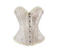 Corset Negro Disfraz Mujer Corse Medieval Halloween Top Bustier con Cordones, Black Corpiño Palabra de Honor Corsé Gótico Palacio Cordet Overbust Cintura para Carnava Cosplay Fiesta Outfit