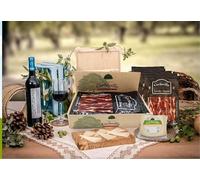 Corsevilla - Pack premium - Lote de Navidad - Estuche de Paleta de bellota ibérica 100% Loncheada - Regalo - Gourmet - Cesta Navidad - Queso - Ibérico - Vino.